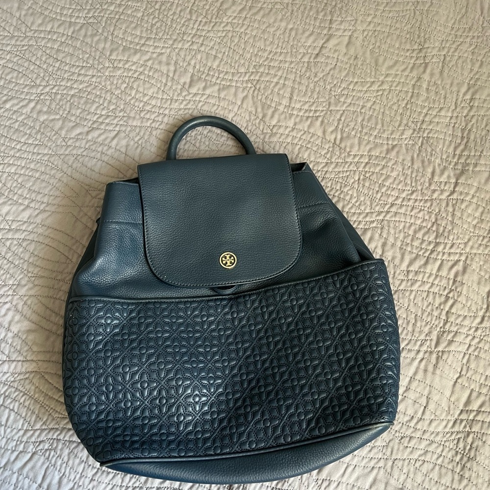 Tory Burch Navy Blue Backpack - Picture 2 of 15